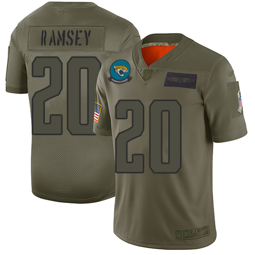 Jacksonville Jaguars #20 Jalen Ramsey Camo Youth Stitched NFL Limited 2019 Salute to Service Jersey->youth nfl jersey->Youth Jersey